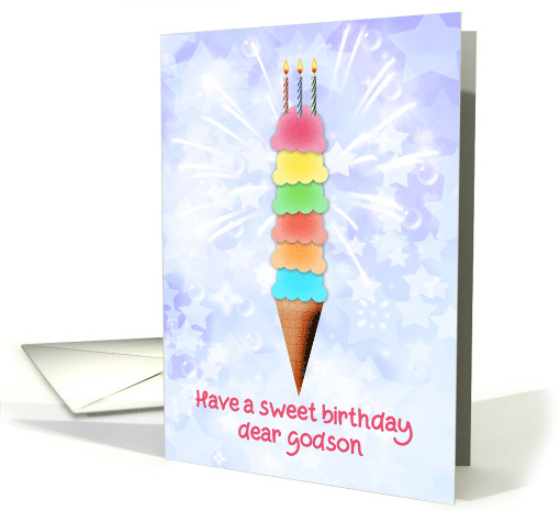 Godson Birthday Giant Ice Cream card (1656344)