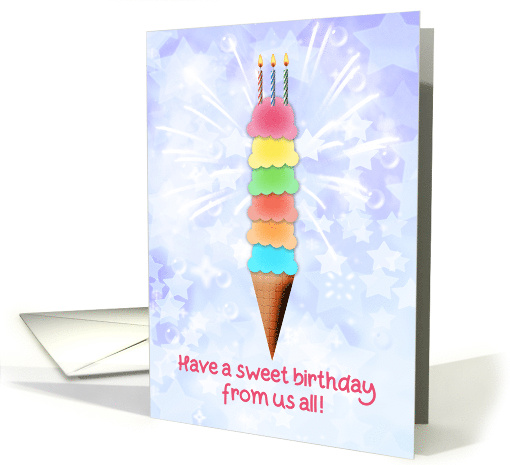From Us All Birthday Giant Ice Cream card (1656352)