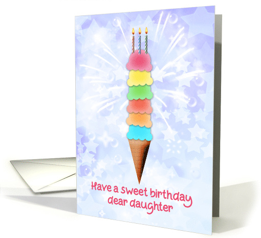 Daughter Birthday Giant Ice Cream card (1656360)