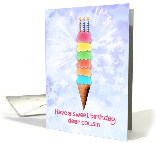 Cousin Birthday Giant Ice Cream card (1656372)