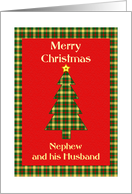Nephew and his Husband Tartan Christmas Tree card