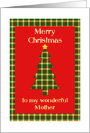 Mother Tartan Christmas Tree card