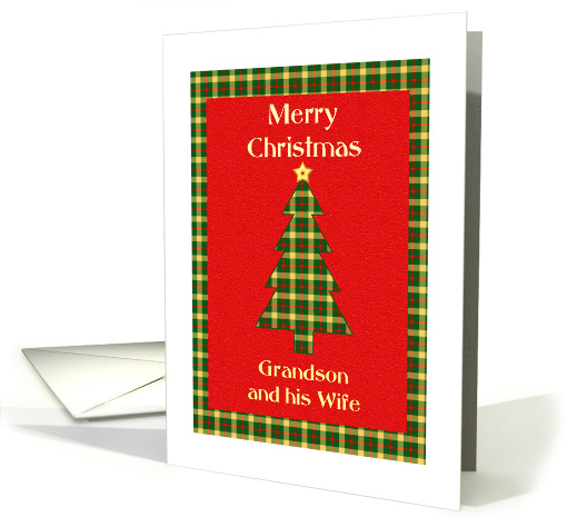 Grandson and his Wife Tartan Christmas Tree card (1656656)