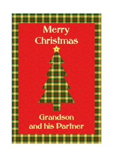 Grandson and his Partner Tartan Christmas Tree