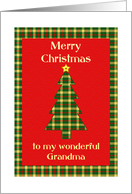 Grandma Tartan Christmas Tree card