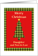 Daughter and Son in Law Tartan Christmas Tree card