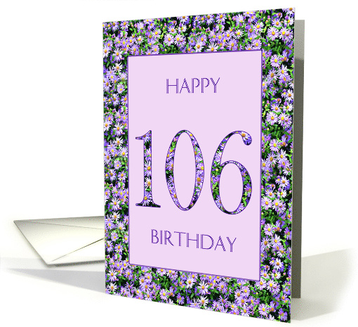 106th Birthday Purple Daisies card (1662110)