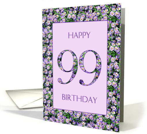 99th Birthday Purple Daisies card (1662124)