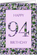 94th Birthday Purple Daisies card