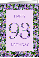 93rd Birthday Purple Daisies card