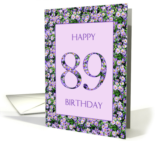 89th Birthday Purple Daisies card (1662184)
