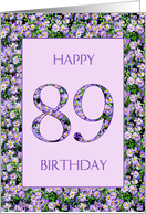 89th Birthday Purple Daisies card