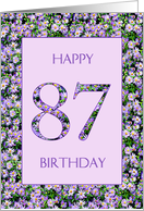 87th Birthday Purple Daisies card