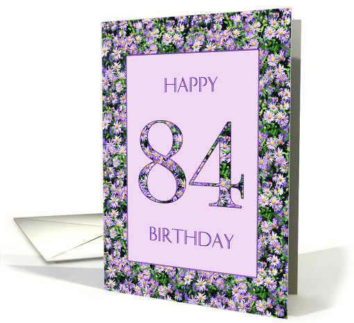 84th Birthday Purple Daisies card (1662194)