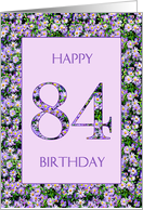 84th Birthday Purple Daisies card