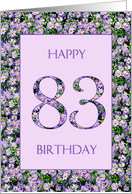 83rd Birthday Purple Daisies card