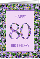 80th Birthday Purple...