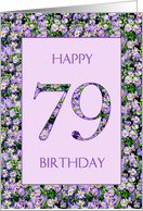 79th Birthday Purple Daisies card