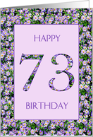 73rd Birthday Purple Daisies card