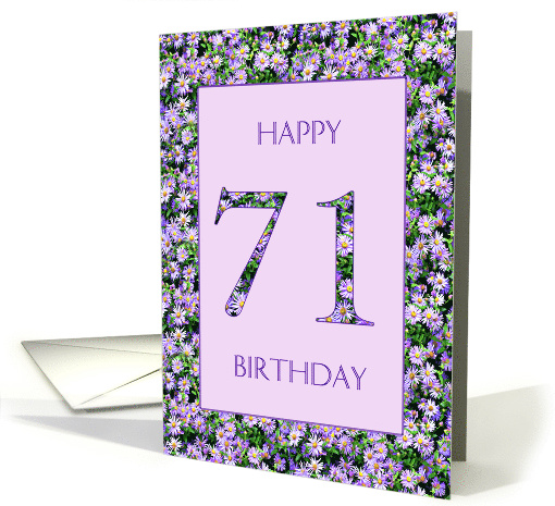 71st Birthday Purple Daisies card (1662222)