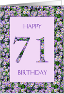 71st Birthday Purple Daisies card