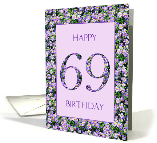 69th Birthday Purple Daisies card (1662436)