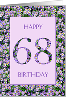 68th Birthday Purple Daisies card