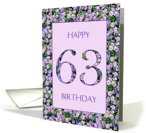 63rd Birthday Purple Daisies card (1662448)