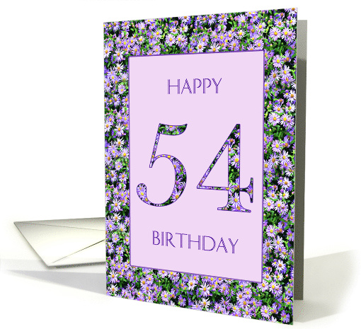 54th Birthday Purple Daisies card (1662466)