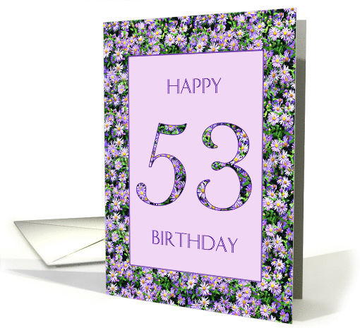 53rd Birthday Purple Daisies card (1662470)