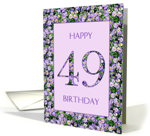 49th Birthday Purple Daisies card (1662478)