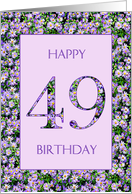 49th Birthday Purple Daisies card