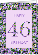 46th Birthday Purple Daisies card
