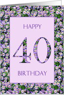 40th Birthday Purple...