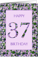 37th Birthday Purple Daisies card