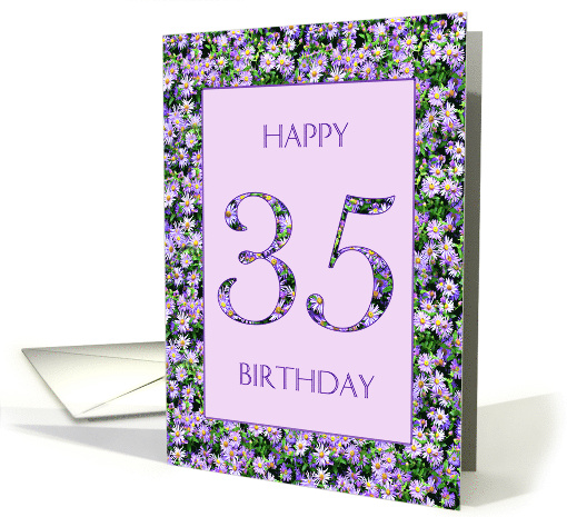 35th Birthday Purple Daisies card (1662564)