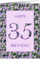35th Birthday Purple Daisies card