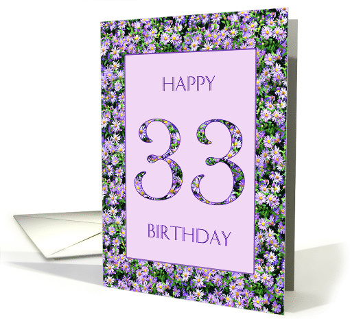 33rd Birthday Purple Daisies card (1662568)