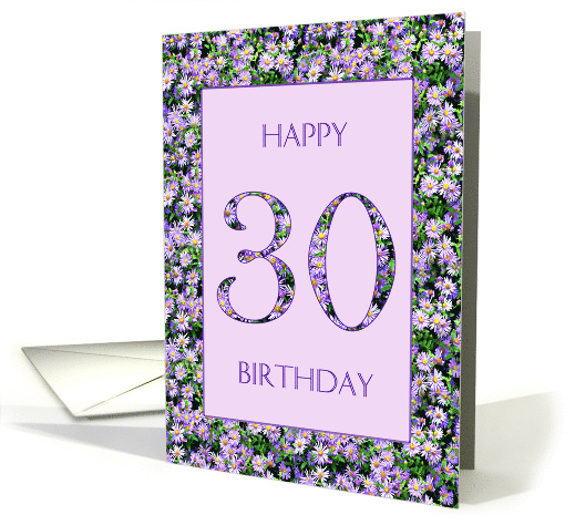 30th Birthday Purple Daisies card (1662574)