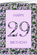 29th Birthday Purple Daisies card