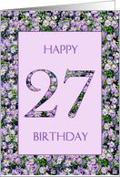 27th Birthday Purple Daisies card