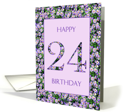 24th Birthday Purple Daisies card (1662586)