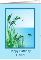 Add a Name Birthday Sea Fishing card