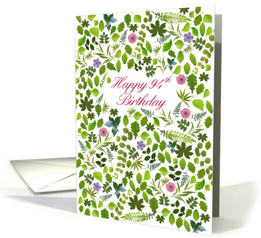 94th Birthday Scattered Leaves card (1684444)