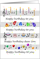 Son Funny Happy Birthday Song Sheet Music card
