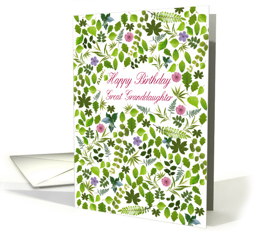 Great Granddaughter Birthday Scattered Leaves card (1685936)