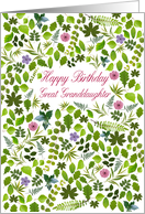 Great Granddaughter Birthday Scattered Leaves card