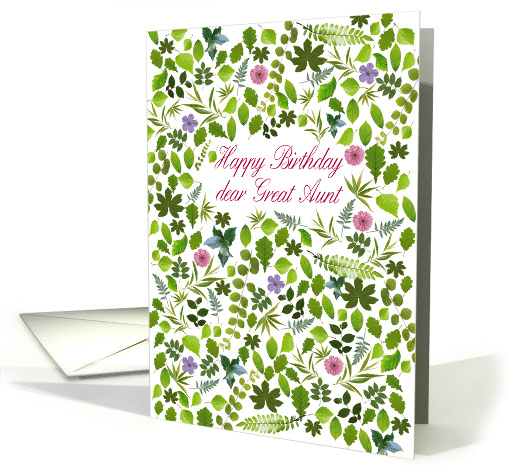 Great Aunt Birthday Scattered Leaves card (1685938)