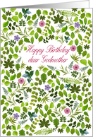Godmother Birthday Scattered Leaves card