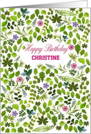 Add a Name Birthday Scattered Leaves card